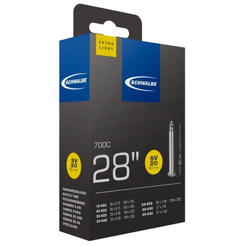 Camara de Ar Schwalbe Extra Light Sv20 700x28 60mm Valv Presta